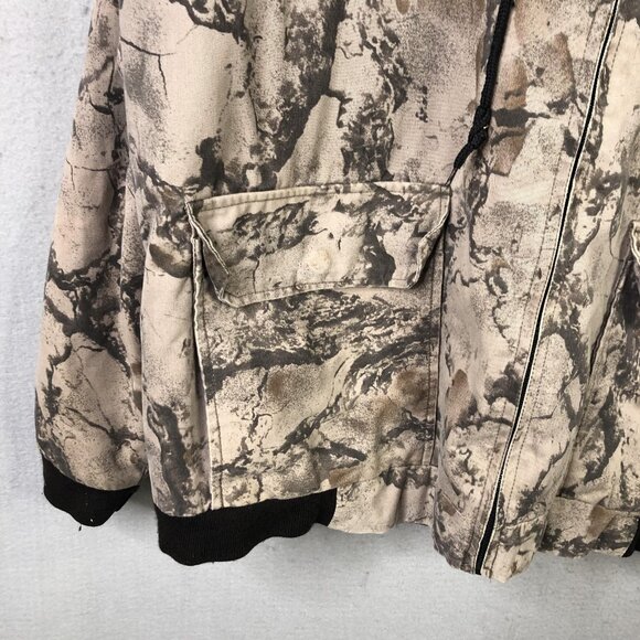 Wells Creek Jacket Mens XL Camo Hooded Zip Front Hunting Cotton Twill Insulated - Picture 9 of 16